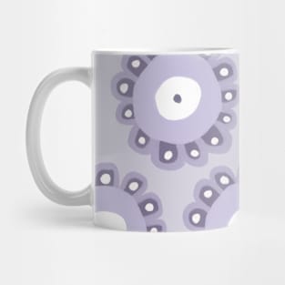 Boho Natural Collection Boho Aesthetic Flower Pattern in Lilac Pastel Purple Mug